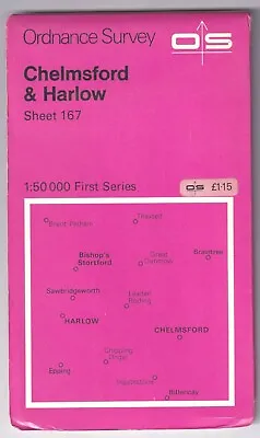 Ordnance Survey Map: Chelmsford & Harlow • £3.25