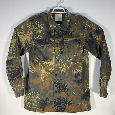 German Army Flecktarn Camo Jacket Kohler GMBH Mililtary Snap Zip Shirt Top • $4.99