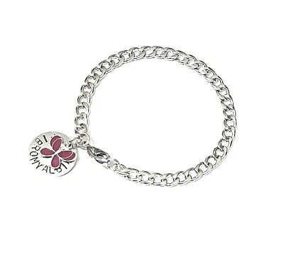 Medical Alert Bracelet SOS Strong Stainless Steel Chain Medical Disc & Butterfly • £6.99