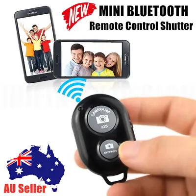 Mini Wireless Bluetooth Remote Control Camera Shutter For IPhone IPad Samsung S9 • $4.65