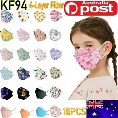 KF94 Children Face Masks 4-Layer Filter Comfortable Mouth Protective Cover 10PC • $17.74