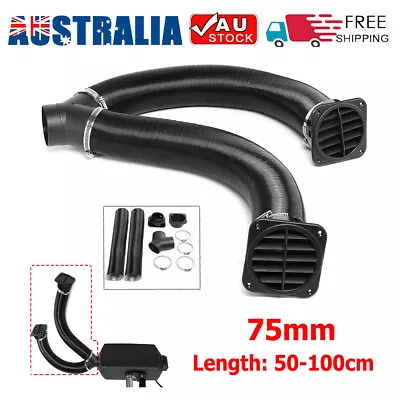 New 75mm Pipe Ducting Y Piece Warm Air Outlet Vent Hose Set For Diesel Heater AU • $20.99