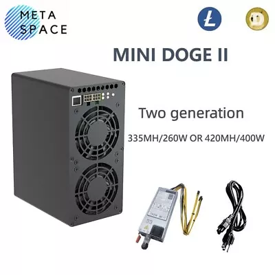 New Goldshell Mini Doge 2 LTC Doge Coin ASIC Miner 420MH/S 400W With 750W PSU • $529