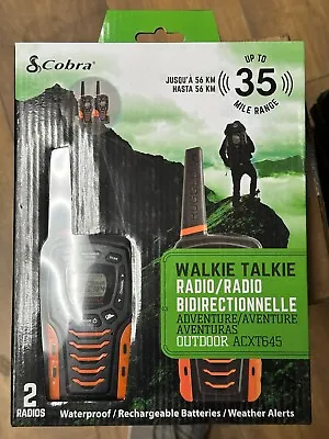 Cobra ACXT645 35 Mile Range Walkie Talkies NEW!!! • $43