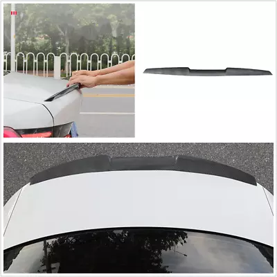 Car Rear Wing Sticker Roof Trunk Spoiler Rear Lip Trim Carbon Fiber Look 120cm  • $63.80