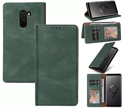 Xiaomi Pocophone F1 Suede Wallet Case Ultra Slim Concealed Magnet • $9.90