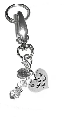 Maid Of Honor Keychain - Fashion Keyring - Purse Charm By Hidden Hollow Beads • $8.50