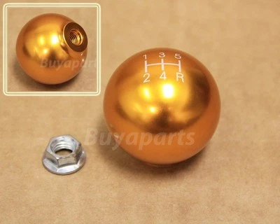 $12.06 • Buy Gold Aluminum 5 Speed Gear Shift KNOB 10x1.5 For Manual Transmission M/T Stick