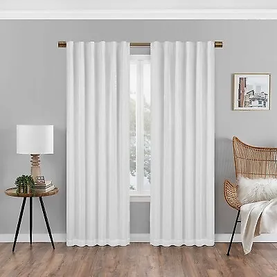 108 X50  Nora Solid Absolute Zero Blackout Curtain Panel White - Eclipse • $15.99