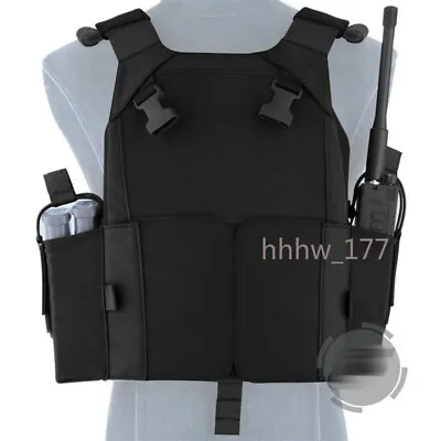 LV-MBAV Plate Carrier Body Armor Tactical Vest Lightweight W/ Mag Pouch Vest • $125.49