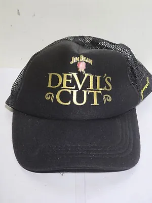 Jim Beam Devils Cut Truckers/Cap/Hat Adjustable Snap Back  Black Free Shipping  • $24.89