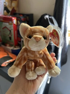 £2.20 • Buy Ty Beanie Original Baby Amber The Ginger Cat Retired 