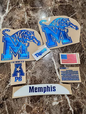 Memphis Full Size Football Helmets 3M Vinyl Decals Chrome Tigers • $25