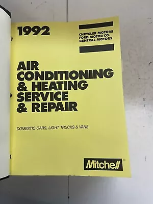 Mitchell Vintage Manual Heating/AC Service Repair.  Imported 1992 • $20