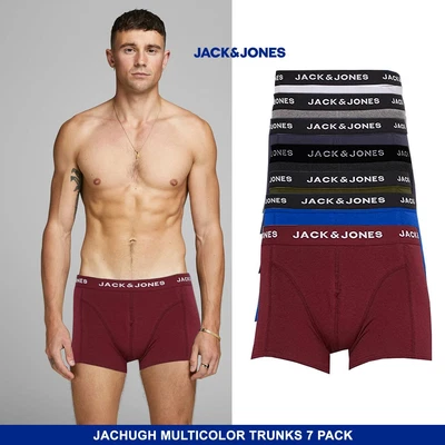 £27.99 • Buy Mens 7 Pack Jack & Jones Boxer Shorts, Underwear, Multipack Trunks, New