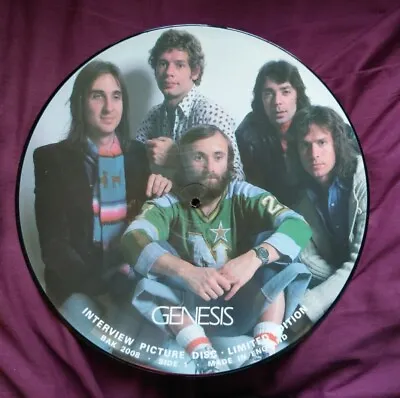 Genesis 12 Inch Interview Picture Disc - Limited Edition. In Near Mint Condition • £25
