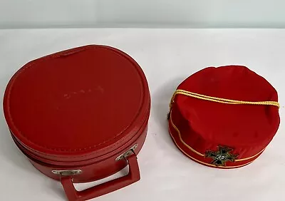 Masonic Ceremonial Red Hat K T Comm Court Of Honor D. Turin & Co 7-1/8 W /Case • $48