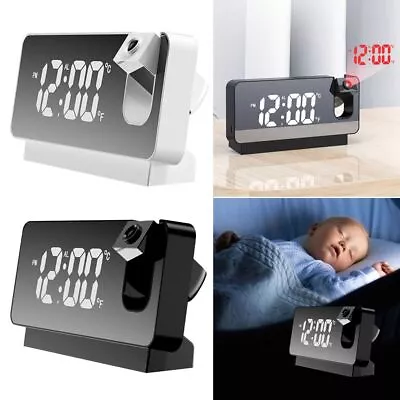 $27.83 • Buy Rotation LED Alarm Clock Projection Alarm Clock Digital Alarm Clock Alarm Clock