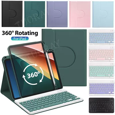 360 Rotating Case Keyboard Cover For IPad 10th 9th 8th 7th Gen Air 5 4 3 Pro 11 • £10.99
