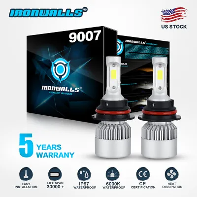 2x 9007 HB5 LED Headlight Bulbs High/Low Beam 330000LM Super Bright White Lamps • $22.99