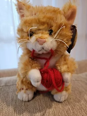Plushland Kitty Orange Tabby Kitten With Ball Of Yarn 7” 2013 March Of Dimes • $15.99