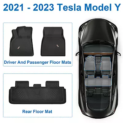 All Weather Floor Mats Liner For 2017-2024 Tesla Model Y Rubber Anti-Slip Carpet • $39.99