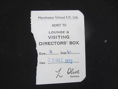 1972-73 MANCHESTER UNITED V LEEDS UNITED DIRECTORS BOX TICKET STUB • £19.99