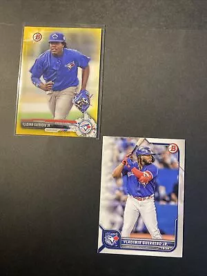 (2) Bowman Vladimir Guerrero Jr. Blue Jays: 2017 Yellow Prospect & 2022 • $0.01