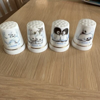 £5 • Buy Set Of 4 Snow Babies Thimbles