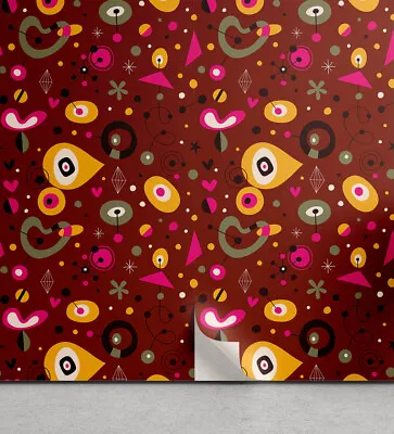 £11.99 • Buy Retro Wallpaper Colorful Fifties Shapes