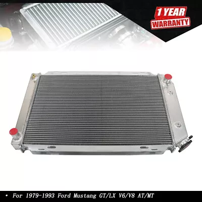 3 Row Full Aluminum Racing Radiator For 1979-1993 Ford Mustang GT/LX V6/V8 AT/MT • $113.79