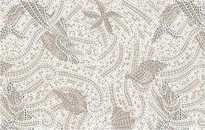 Mosaic Wallpaper Textured Beige Cream NR-1041 Double Rolls • $26.99