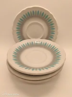 $14.99 • Buy Set Of 4 RARE VTG Shenango China Restaurant Ware SAUCERS 5 5/8  Blue/Green 