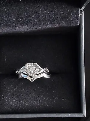 Zales Diamond Heart-Shaped Bridal Set • $100