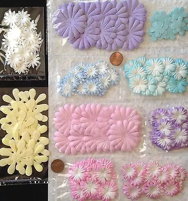 170 Flowers Lot Assortment Pastel Petals Flower Handmade Mulberry Paper Baby 7 • $12.49