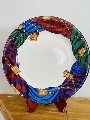 Vitromaster 10.5  Dinner Plates  Curtain Call  Sue Zipkin 1993 Set 4 Stoneware • $22.65