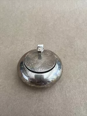 Vintage Silver Plated Votive Candle Holder With Lid Round Made In India 3” • $14