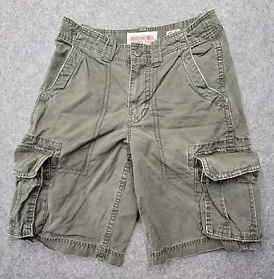 Mossimo Supply Co Mens Greenish Gray Cargo Shorts Size 28 Distressed Faded • $11.05