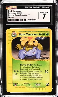 Pokémon TCG Dark Venusaur 2003 Best Of Game Promo Winner #7 Rev. Holo Foil CGC 7 • $35