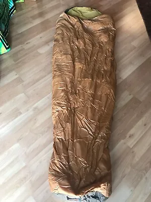 Used 1970’s Vintage Eddie Bauer Goose Down Brown & Gold Mummy Style Sleeping Bag • $120