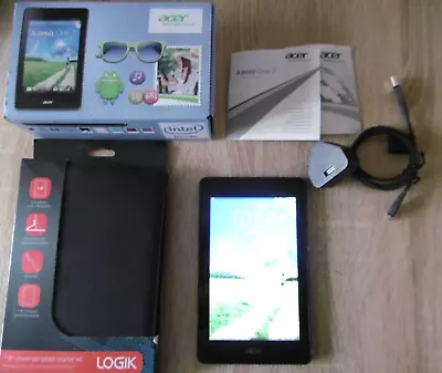 Acer Iconia One 7 Tablet 32GB Wi-Fi Intel Inside Black & Accessories • £39.99