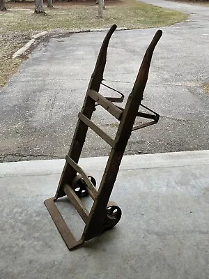 Antique Wooden Barrel Hand Truck Cart - Industrial Tool  Factory  Workshop • $100