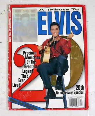 A Tribute To Elvis  Magazine Vintage 1997 20th Anniversary Special Worn Damage • $9.99