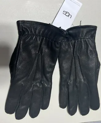 UGG Men Black Leather Gloves XL Faux Fur Lining New NWT • $49.87