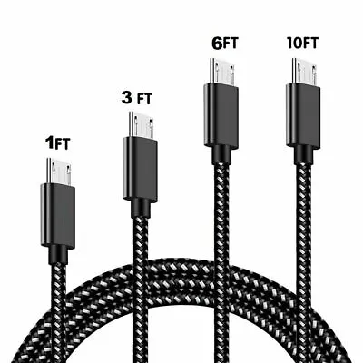 Heavy Duty Micro USB Fast Charger Data Cable Cord For Samsung Android HTC LG US • $6.45