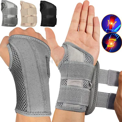 Wrist Support Splints For Carpal Tunnel Sprain Injury Pain Arthritis Brace Strap • £8.79
