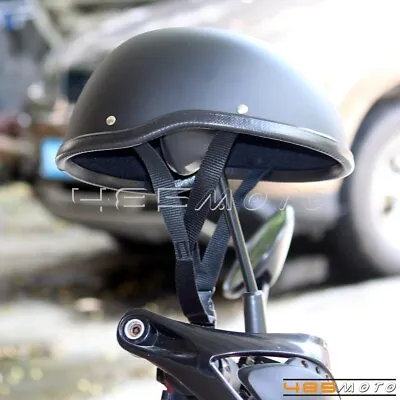 $35.99 • Buy Motorcycle Low Profile Novelty Half Helmet Skull Cap For Cruiser German Style