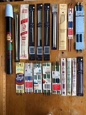 $49.99 • Buy Large Lot Of Over 200 + Knitting Needles - Assorted Sizes & Materials -Many New