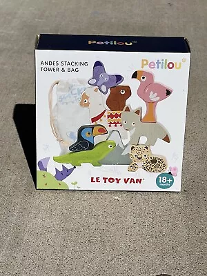 $10 • Buy Le Toy Van - Wooden Toys - Andes Stacking & Bag - Petilou Forest Building Blocks