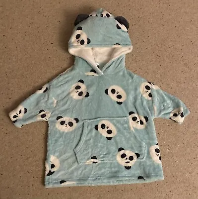 M&S Children’s Kids Novelty Foldable Panda Hoodie Plush Oodie Size Small 3-4Yrs • £7.49